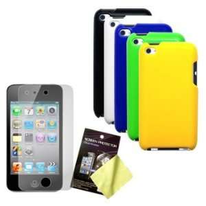   Green, Yellow) & LCD Screen Guard / Protector for Apple iPod Touch 4