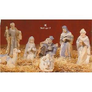    Underglazed Porcelain,7 Piece Nativity Scene