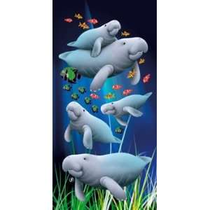 The Green Room 30X60 9lbs. Construction Large MANATEES Velour Fiber 