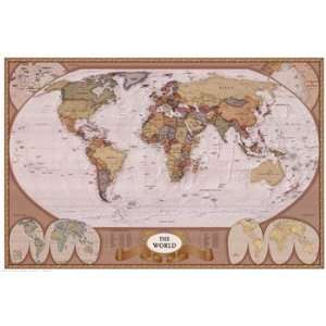  Map of the World (mollweide projection)   Poster (36x24 