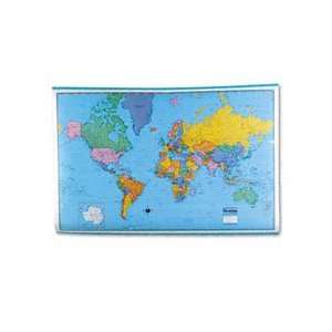  Map 715936 Hammond Deluxe Laminated Rolled Political Reference World 