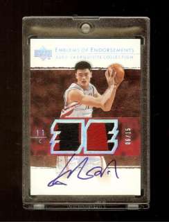 03 04 YAO MING UD EXQUISITE EMBLEMS AUTO PATCH /15  