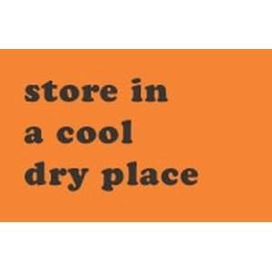  3 x 5 Store In Cool Dry Place Labels (500 per Roll 