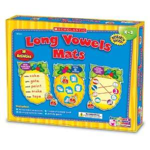  Scholastic Vowels Mats Kit, Long Vowels, Bees, Grades K 2 