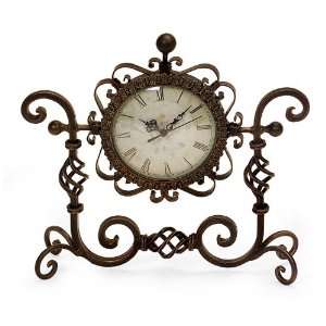   13 Ornate Scroll Victorian Roman Numeral Table Clock