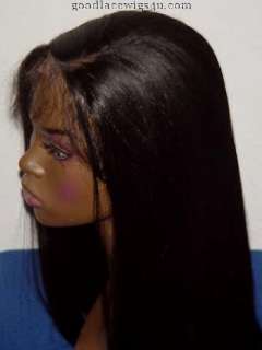 Beautiful BLACK Yaki Straight LACE Front Wig~ Gorgeous ~READY TO SHIP 