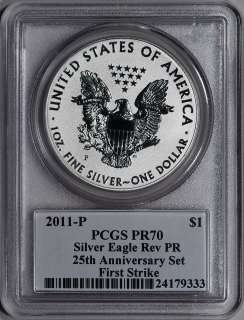 2011 P American Silver Eagle Rev Proof   PCGS PR70 First Strike 