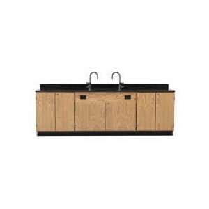 Diversified Woodcrafts 3216K Solid Oak Wood Wall Service Bench with 