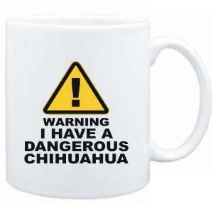    Mug White  WARNING  DANGEROUS Chihuahua  Dogs