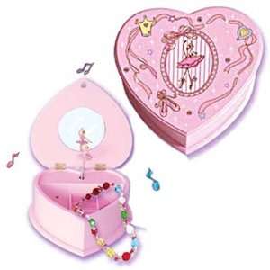  wooden heart shape ballerina musical jewelry box Toys 