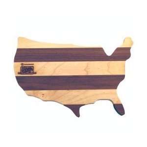  1494 us    Wood Cutting Board   USA Shaped Kitchen 