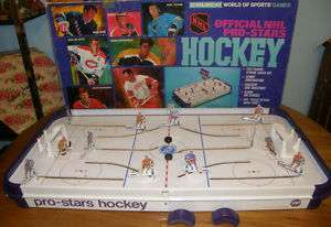 VINTAGE 1970S HOCKEY TABLE GAME W BOX PRO STARS NHL  