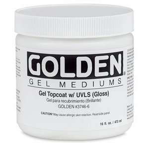  Golden Gel Topcoat with UVLS   16 oz, Gel Topcoat, Gloss 