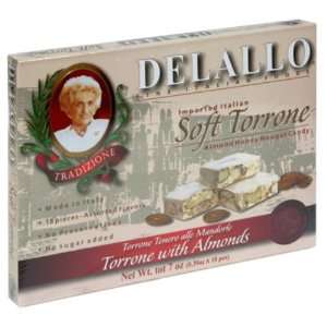 Delallo, Torrone Alm. Honey, 7 OZ (Pack of 12)  Grocery 