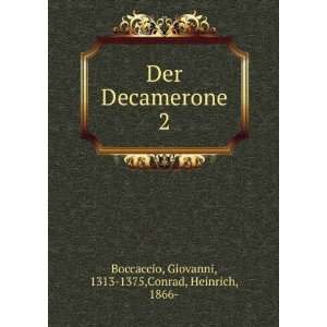 Der Decamerone. 2 Boccaccio Giovanni  Books