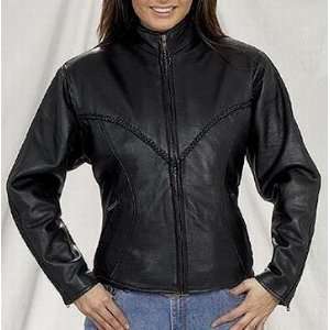  Leather Jackets, Womens Braided Leather Motorcycle Jacket 