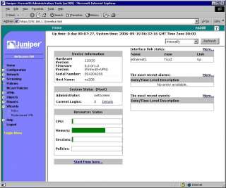 Nice Juniper Netscreen NS 208 001 Adv Firewall VPN v 5.4 r23, 1 Year 