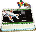 TRANSPORTATION Cupcake Picks Train Airplane Boat Toppers Favors 