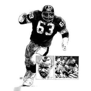  Ernie Holmes Pittsburgh Steelers Lithograph Sports 