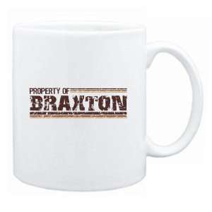  New  Property Of Braxton Retro  Mug Name