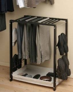 Wooden Pants Rack   Elegant Closet Organizer (Espresso) (32.50H x 2 