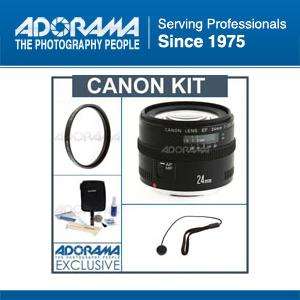 Canon EF 24mm f/2.8 Wide Angle Lens USA  BUNDLE  w/Filter Kit 