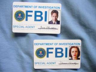 Files Mulder & Scully ID Cards FBI costumes costume  