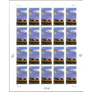  1998 WISCONSIN #3206 Pane of 20 x 32 cents US Postage 