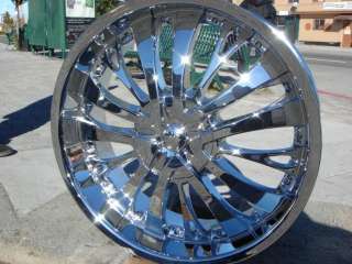 Wheel + Tire Packages 24 inch Triple chrome rims T 705  