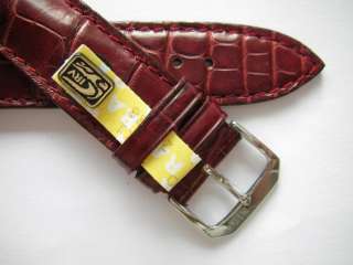 Rios1931 genuine alligator thick Bordeaux watch band  