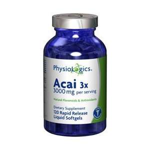  Physiologics Acai 3x 3000mg 120 Soft Gels Health 