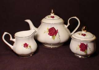 Rose Glazed Fine Bone China Tea Party Tea Set  Valuable  