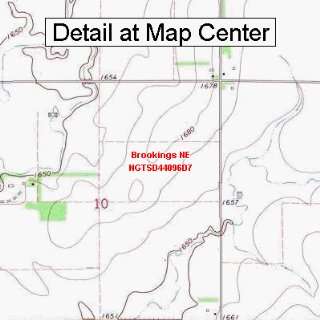 USGS Topographic Quadrangle Map   Brookings NE, South Dakota (Folded 