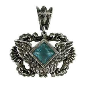 Silver Pendant Star Knights Winged Warrior Diamond Shaped Crest 