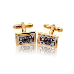  Aces Queen Porker Novelty silver Cufflinks Jewelry