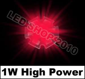 100pcs 1W Red HIGH POWER LED Star 140°light  