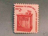 Cents Freedom to Speak Out USA Postage Stamp Unused  