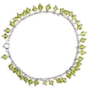  14k White Gold and 17.29 ctw Peridot Bracelet  Jewelry