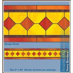   Border   2 each Accents Stained Glass Window Film 