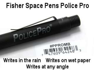 Police Pro Matte Black Fisher Space Pen / Writes in the Rain  
