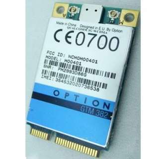UNLOCKED Option GTM382 PCI E 7.2Mbps WWAN GTM 382 Card  