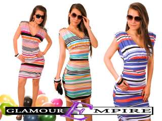 New ♥ Gorgeous ♥ Multi Colour Stripe Dress ♥ Hot Colours 