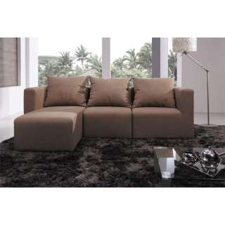 Contemporary 3 piece Light Tan Modular Sectional Sofa  