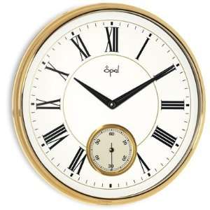    Opal Wall Clock with Roman Numerals in Gold