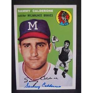  Sammy Calderone (D) Milwaukee Braves #68 1954 Topps 