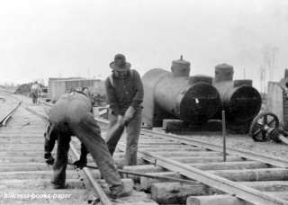 Railroad Workers Building Train Tracks Alaska photo pic  