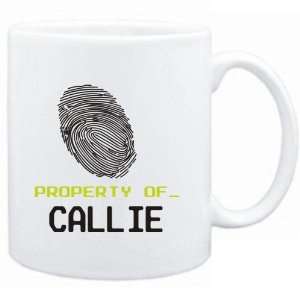  Mug White  Property of _ Callie   Fingerprint  Female 