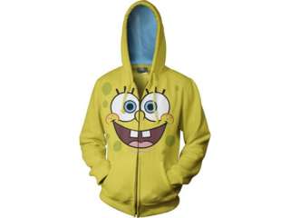SPONGEBOB HOODIE SIZE LARGE FACE VIEW NEW  