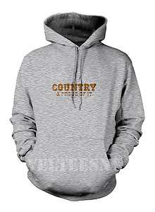   Country and Proud Of It  Farm Work Redneck Funny Rebel   Mens Hoodie