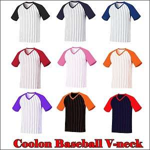 Coolon baseball T shirts sports v neck casual wear tee Jersey Vintage 